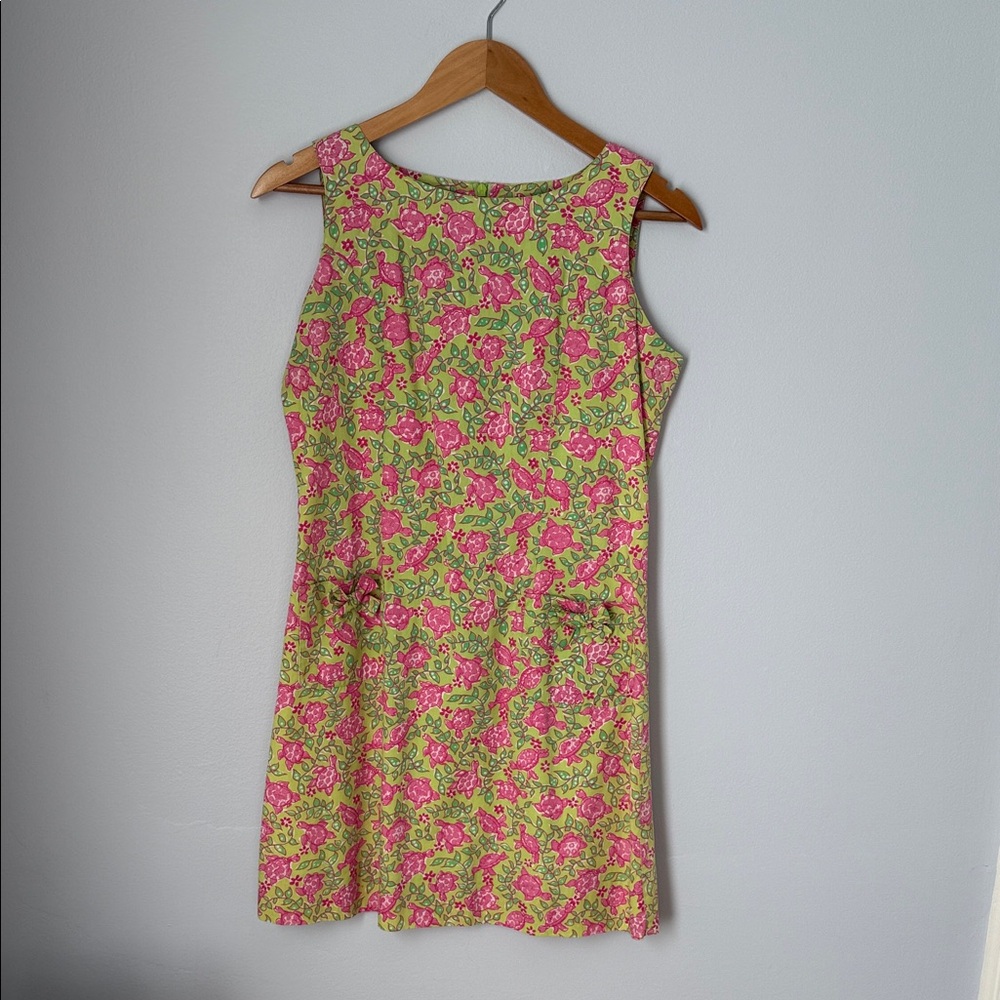 Lilly Pulitzer Pink and Green Floral Mini Dress
